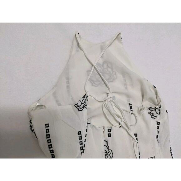 ASTR the label dress XS Halter Beachy Slip Sun Whimsy Midi Floral Wedding - Picture 11 of 16